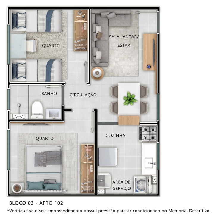 Apartamento, 2 quartos, 43 m² - Foto 9