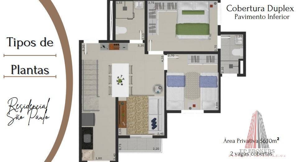 Apartamento, 2 quartos, 52 m² - Foto 5
