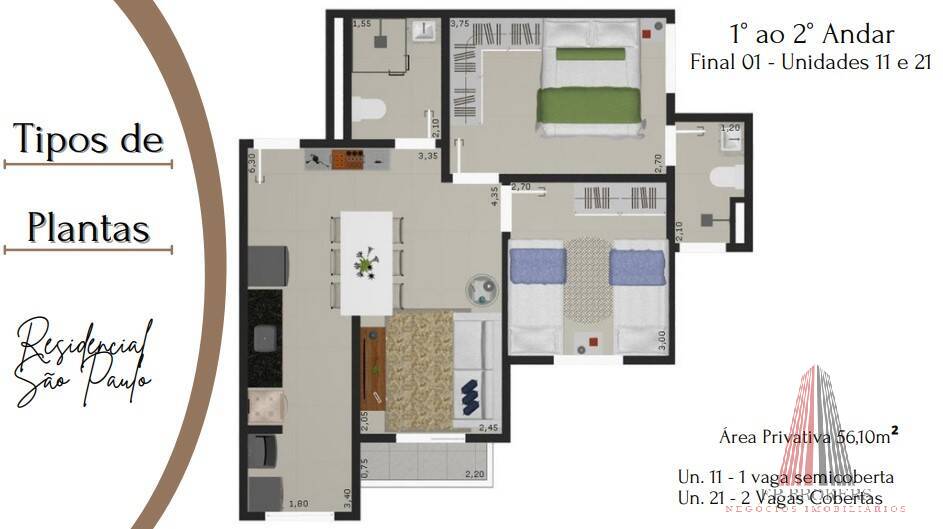 Apartamento, 2 quartos, 52 m² - Foto 8