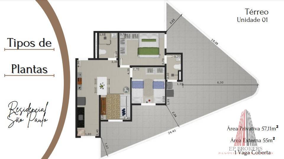 Apartamento, 2 quartos, 52 m² - Foto 11