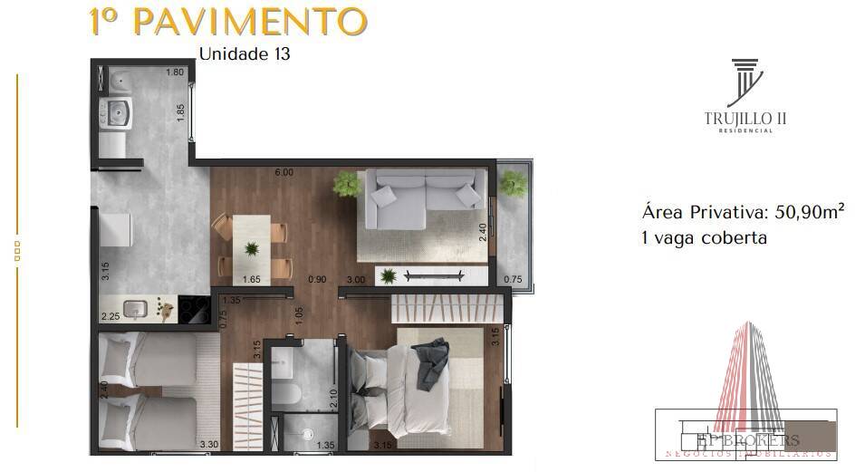Apartamento, 2 quartos, 52 m² - Foto 10