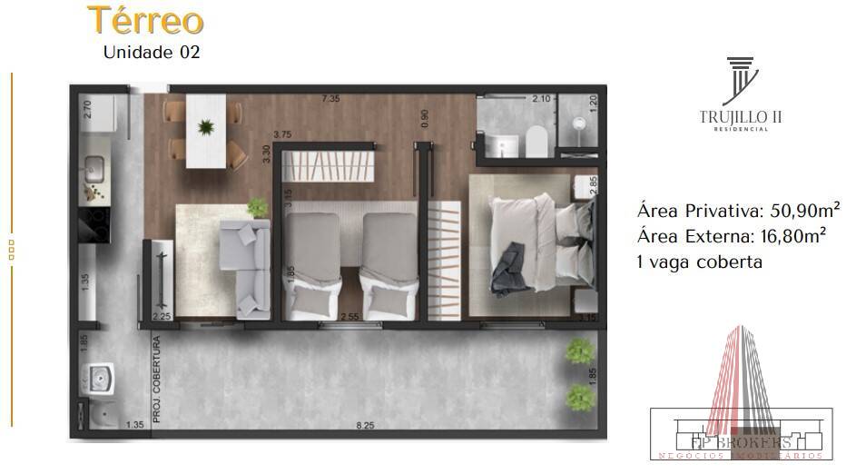 Apartamento, 2 quartos, 52 m² - Foto 14
